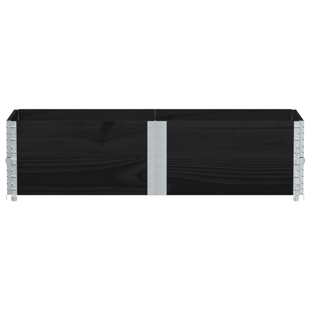 Vidaxl plantenbak 150x50 cm massief groenenhout zwart