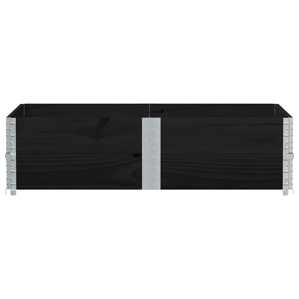 Vidaxl plantenbak 150x100 cm massief groenenhout zwart