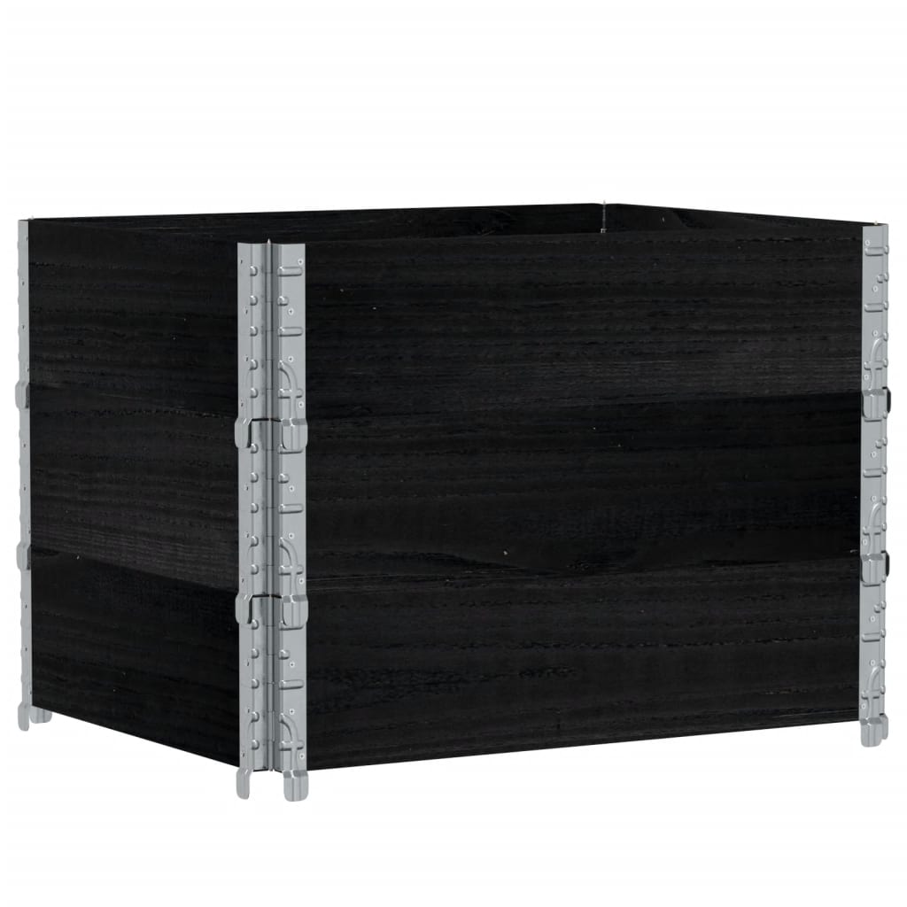 VidaXL Plantenbak 80x60 cm massief groenenhout zwart