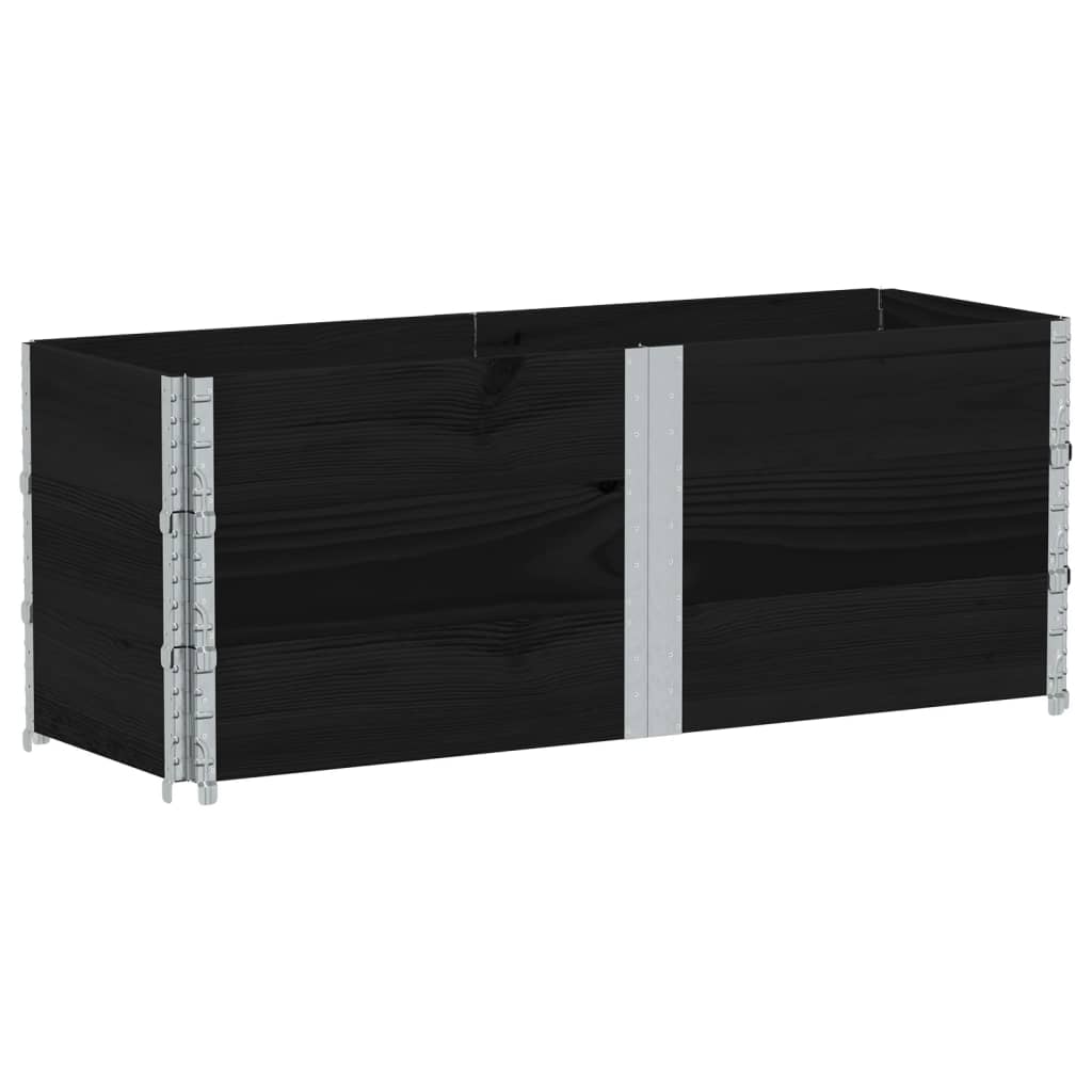 VidaXL Plantenbak 150x50 cm massief groenenhout zwart