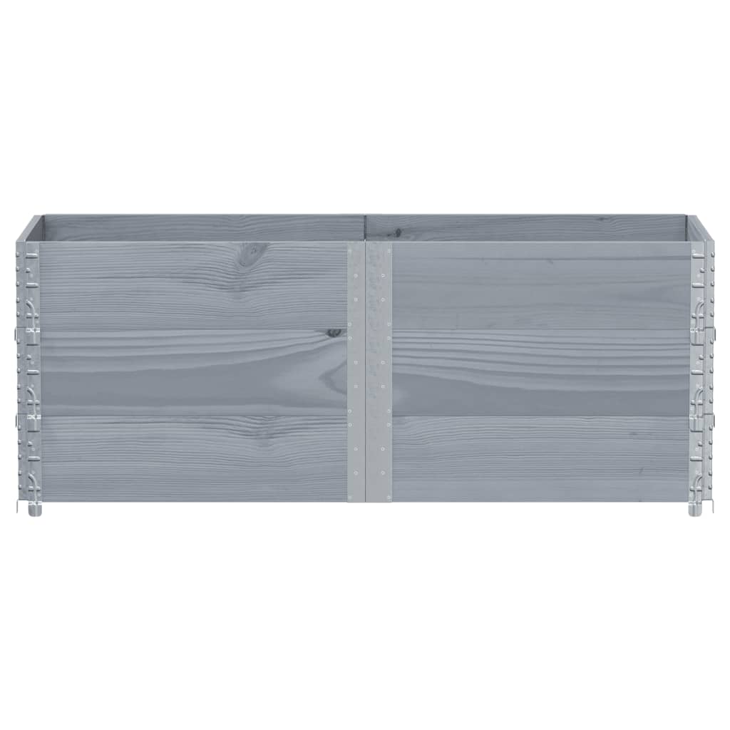 VidaXL Plantenbak 150x50 cm massief groenenhout grijs