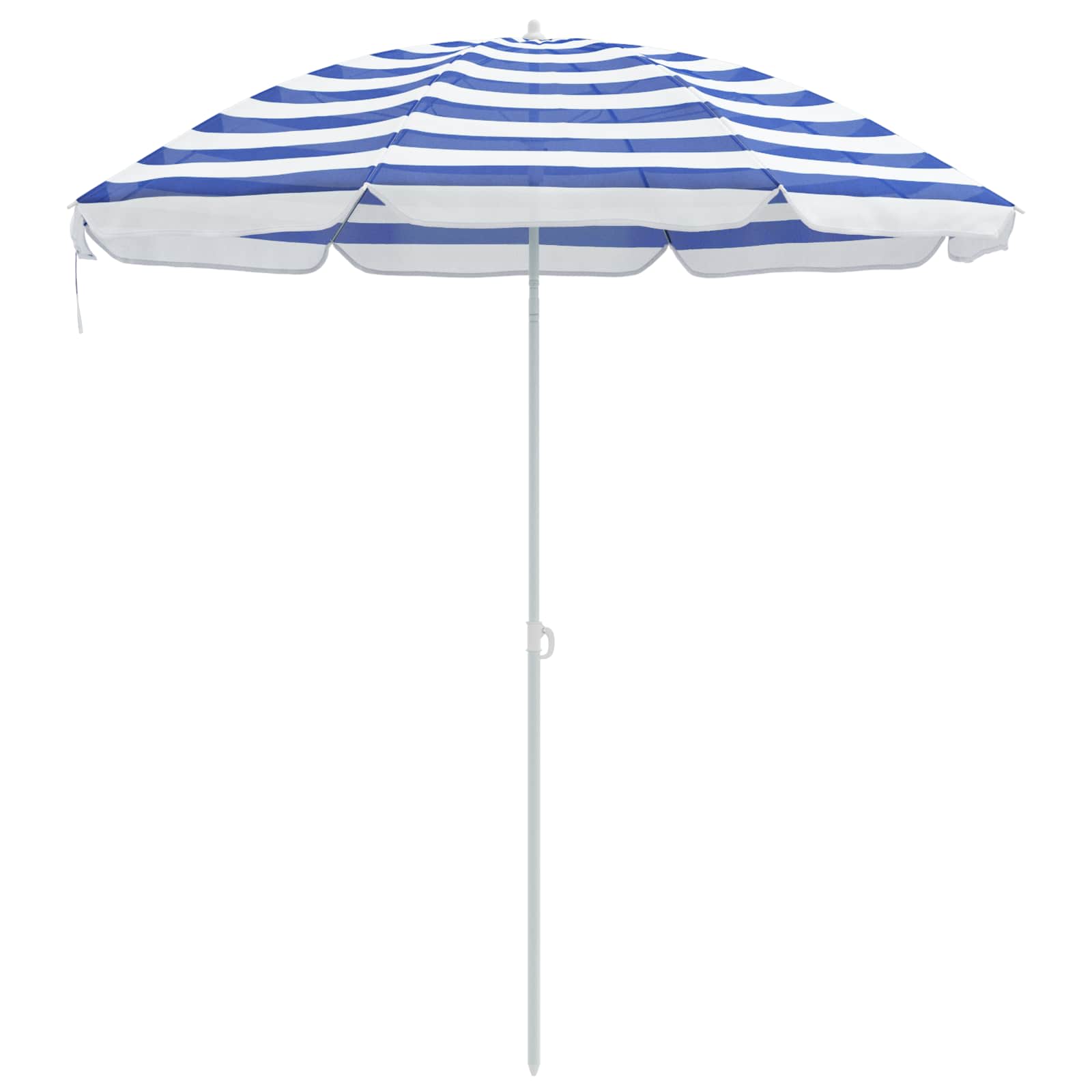 Vidaxl tuinparasol 170t polyester blauw en wit