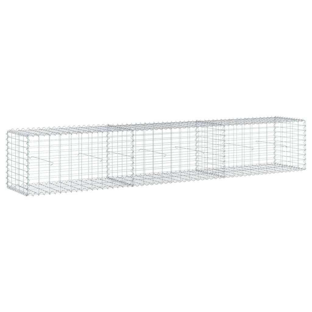 Vidaxl schanskorf 300x50x50 cm gegalvaniseerd ijzer zilverkleurig