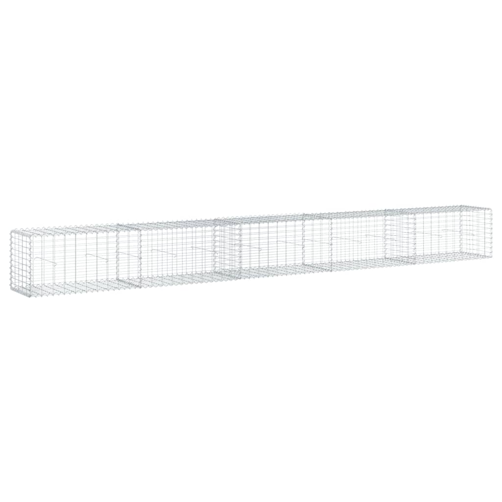 VidaXL Schanskorf 500x50x50 cm gegalvaniseerd zilver ijzerkleurig