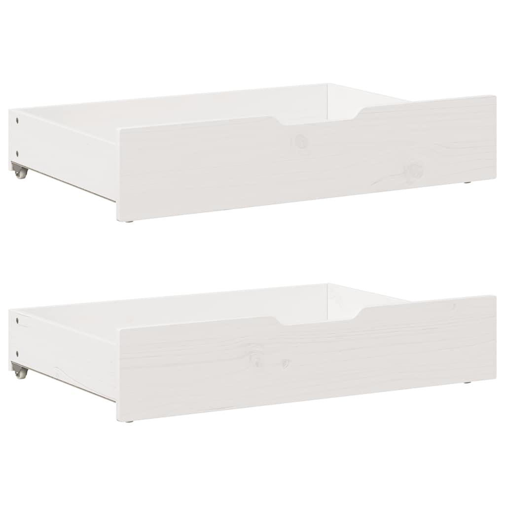 Vidaxl bedladen 2 st 80x55x17 cm massief groenenhout wit