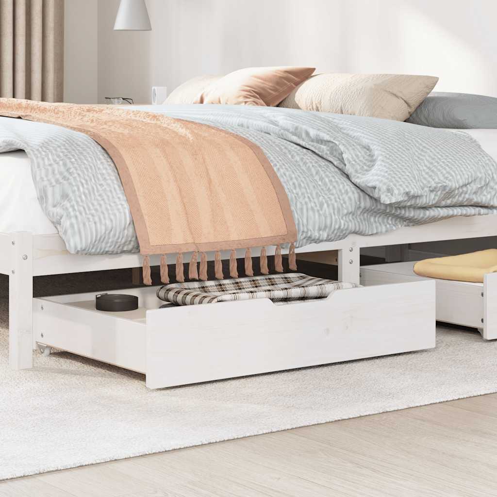 Vidaxl bedladen 2 st 80x55x17 cm massief groenenhout wit