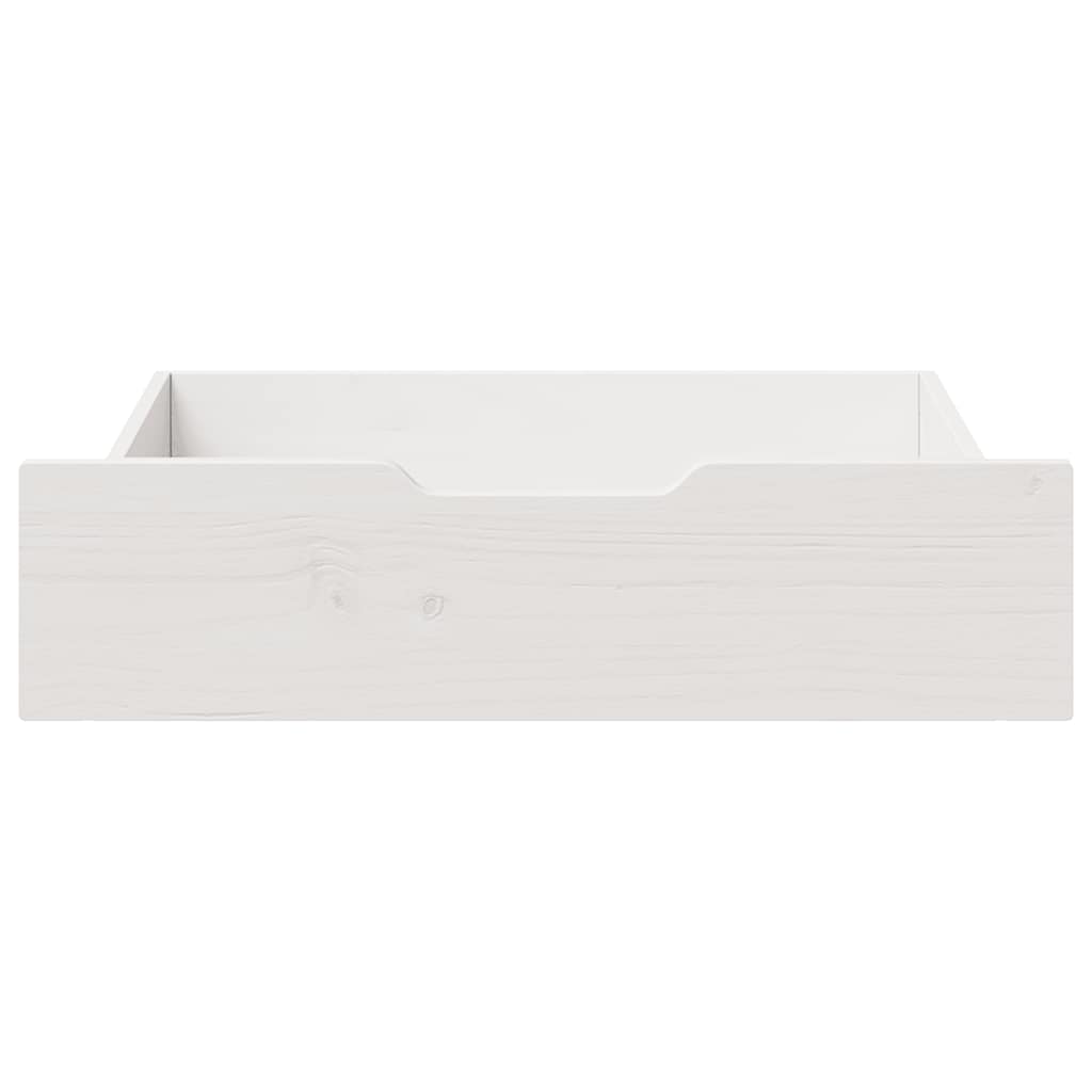 Vidaxl bedladen 2 st 75x55x17 cm massief groenhout wit
