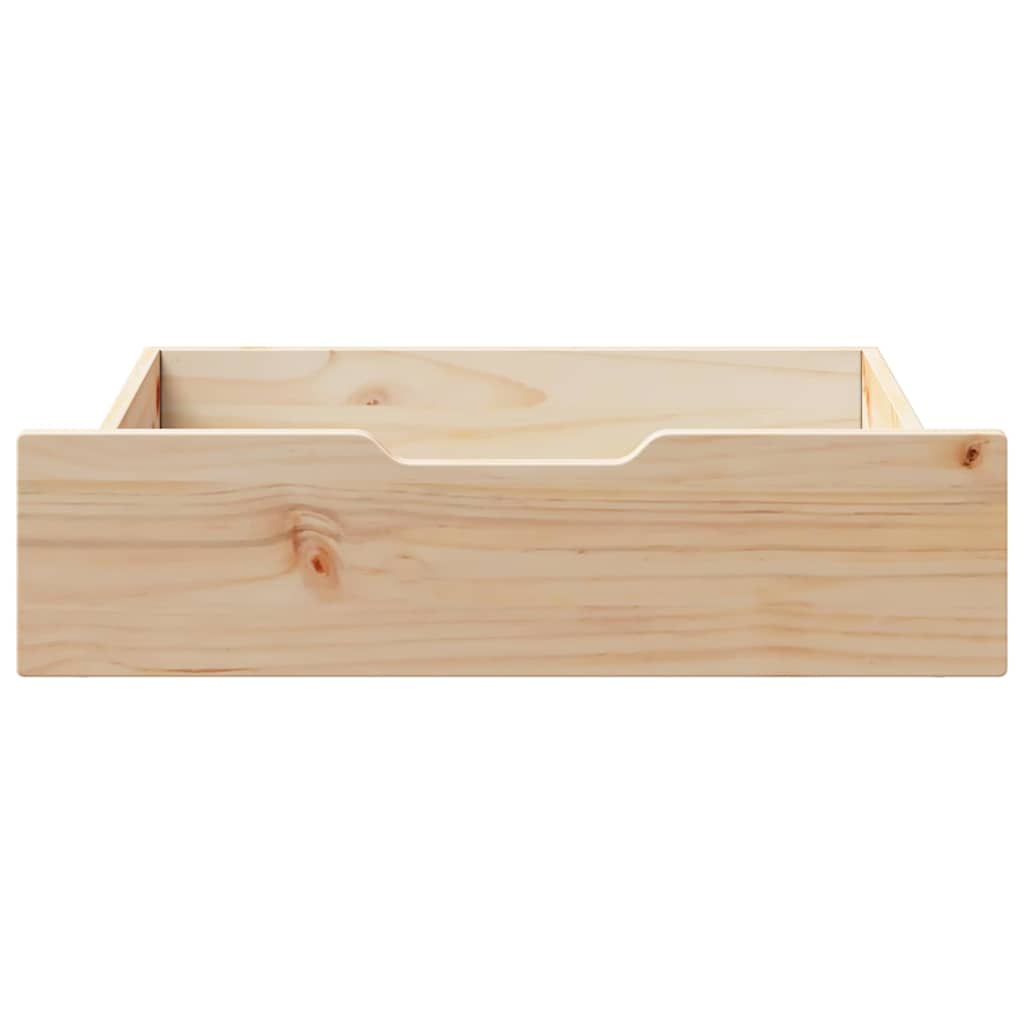 Vidaxl bedladen 2 st met wieltjes 65x55x17 cm massief groenhout