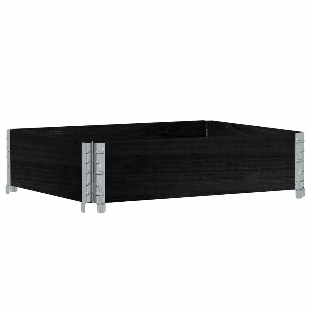 Vidaxl palletopzetrand 80x60 cm massief groenenhout zwart