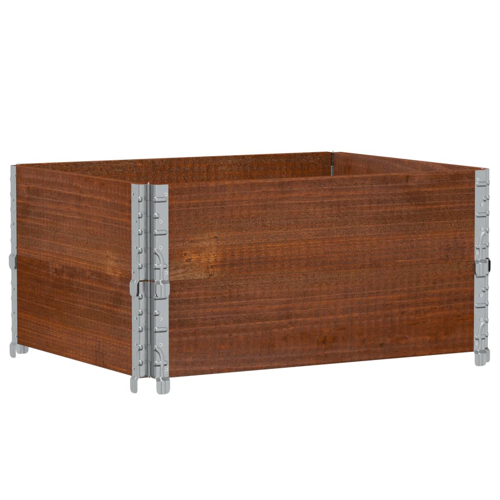Vidaxl palletopzetranden 2 st 80x60 cm massief groenenhout bruin