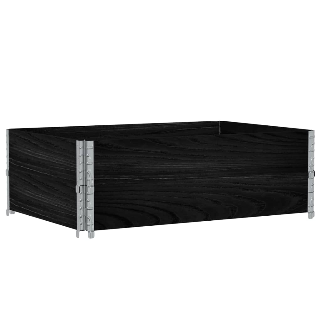 Vidaxl palletopzetranden 2 st 120x80 cm massief groenenhout zwart