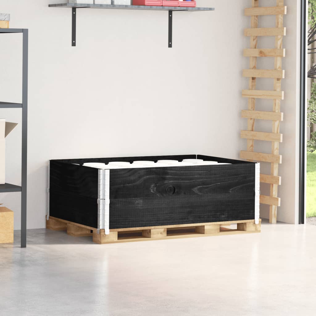 Vidaxl palletopzetranden 2 st 120x80 cm massief groenenhout zwart
