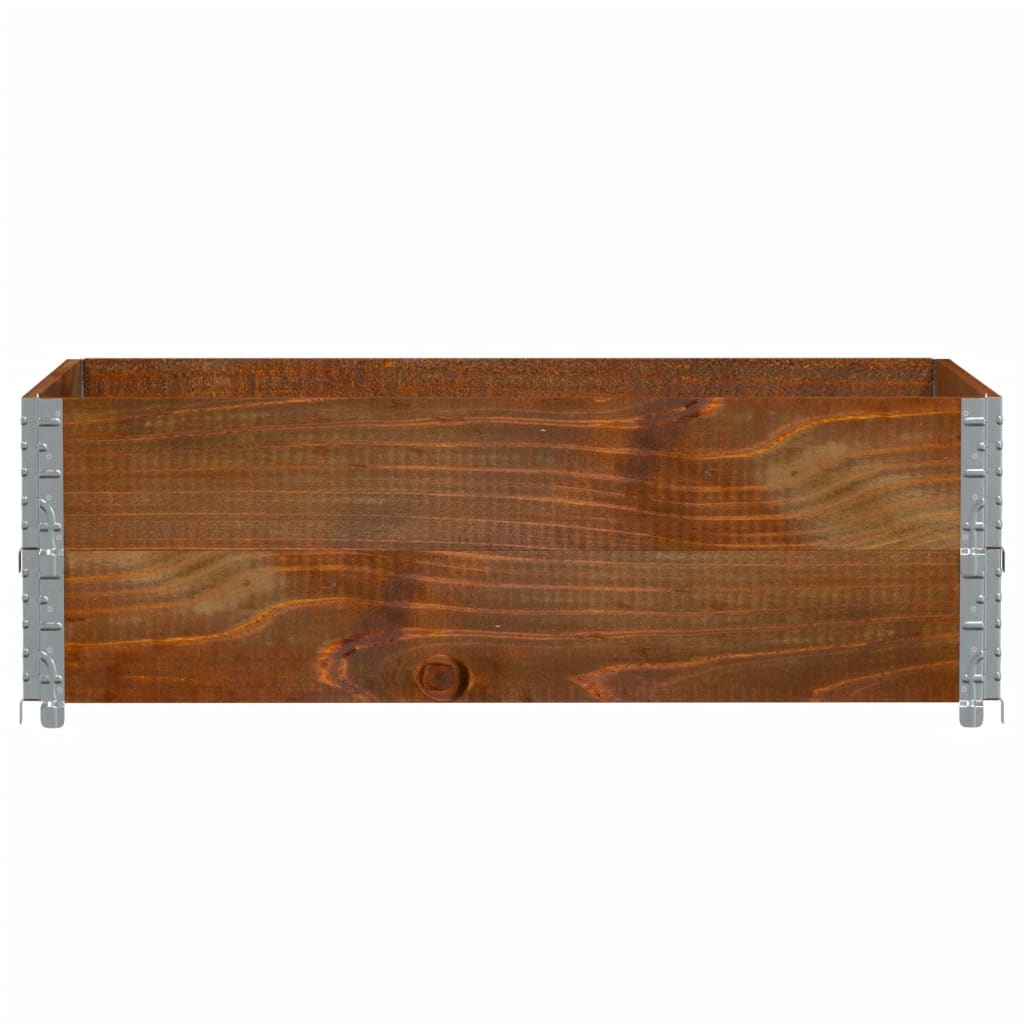 Vidaxl palletopzetranden 2 st 120x80 cm massief groenenhout bruin