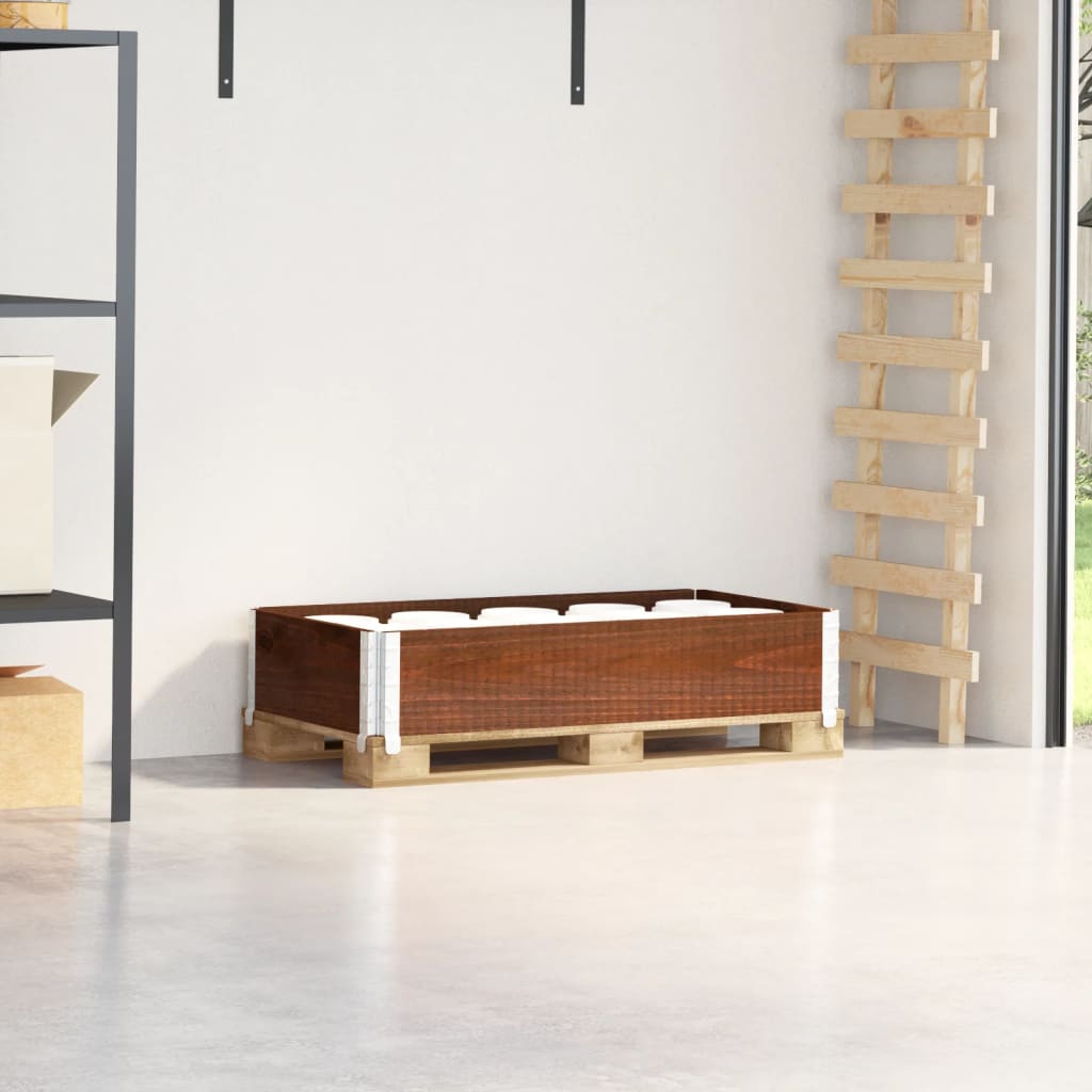 Vidaxl palletopzetrand 100x50 cm massief groenhout bruin