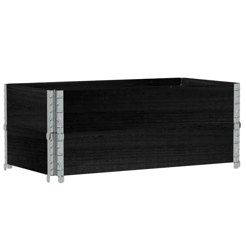 Vidaxl palletopzetranden 2 st 100x50 cm massief groenenhout zwart