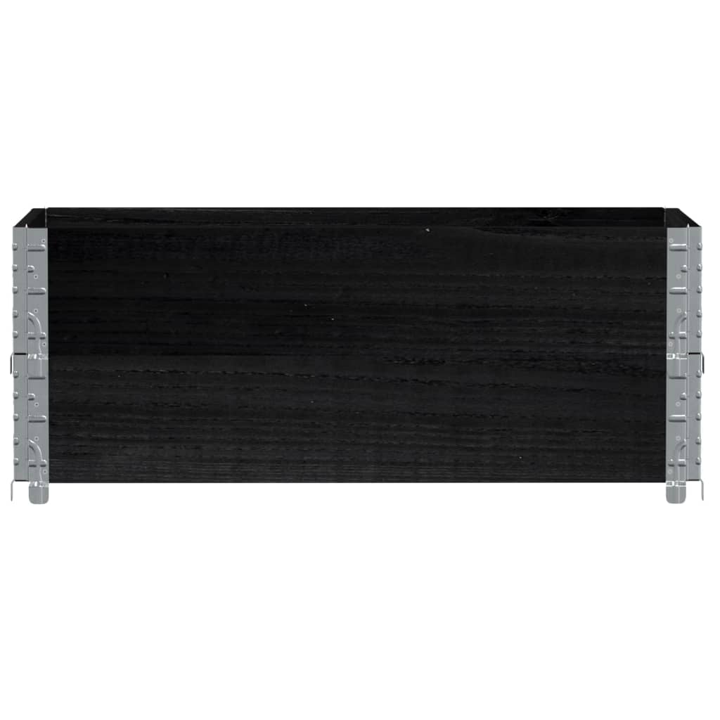 Vidaxl palletopzetranden 2 st 100x50 cm massief groenenhout zwart