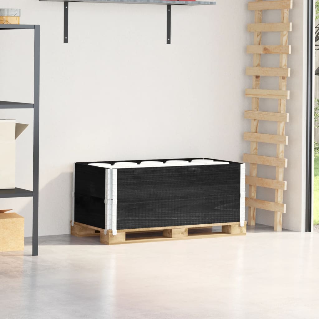 Vidaxl palletopzetranden 2 st 100x50 cm massief groenenhout zwart