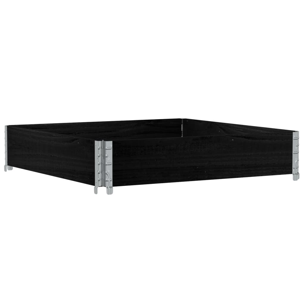 Vidaxl palletopzetrand 100x100 cm massief groenenhout zwart