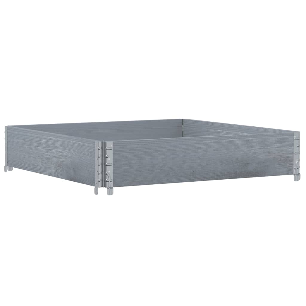 Vidaxl palletopzetrand 100x100 cm massief groenenhout grijs