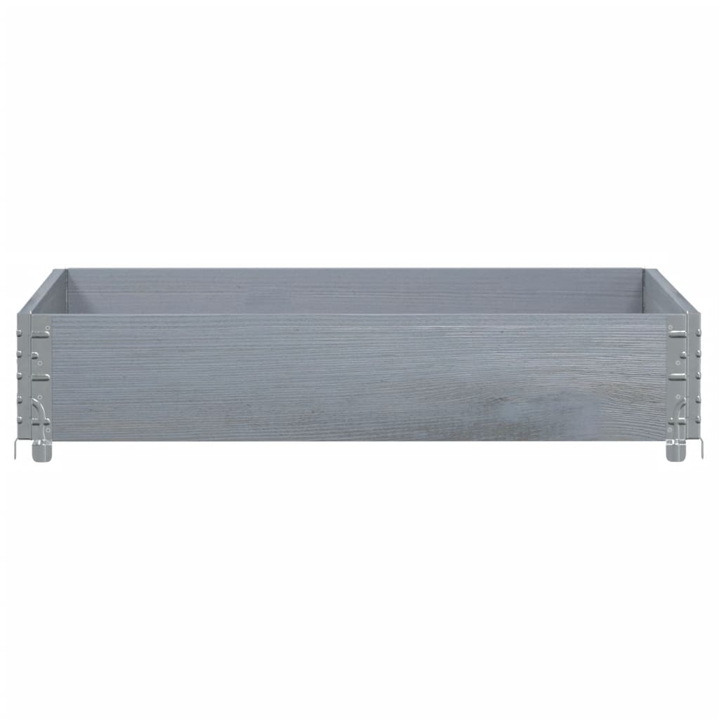 Vidaxl palletopzetrand 100x100 cm massief groenenhout grijs