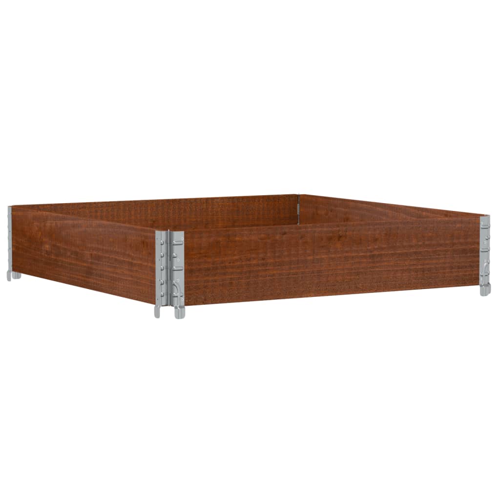 Vidaxl palletopzetrand 100x100 cm massief groenenhout bruin