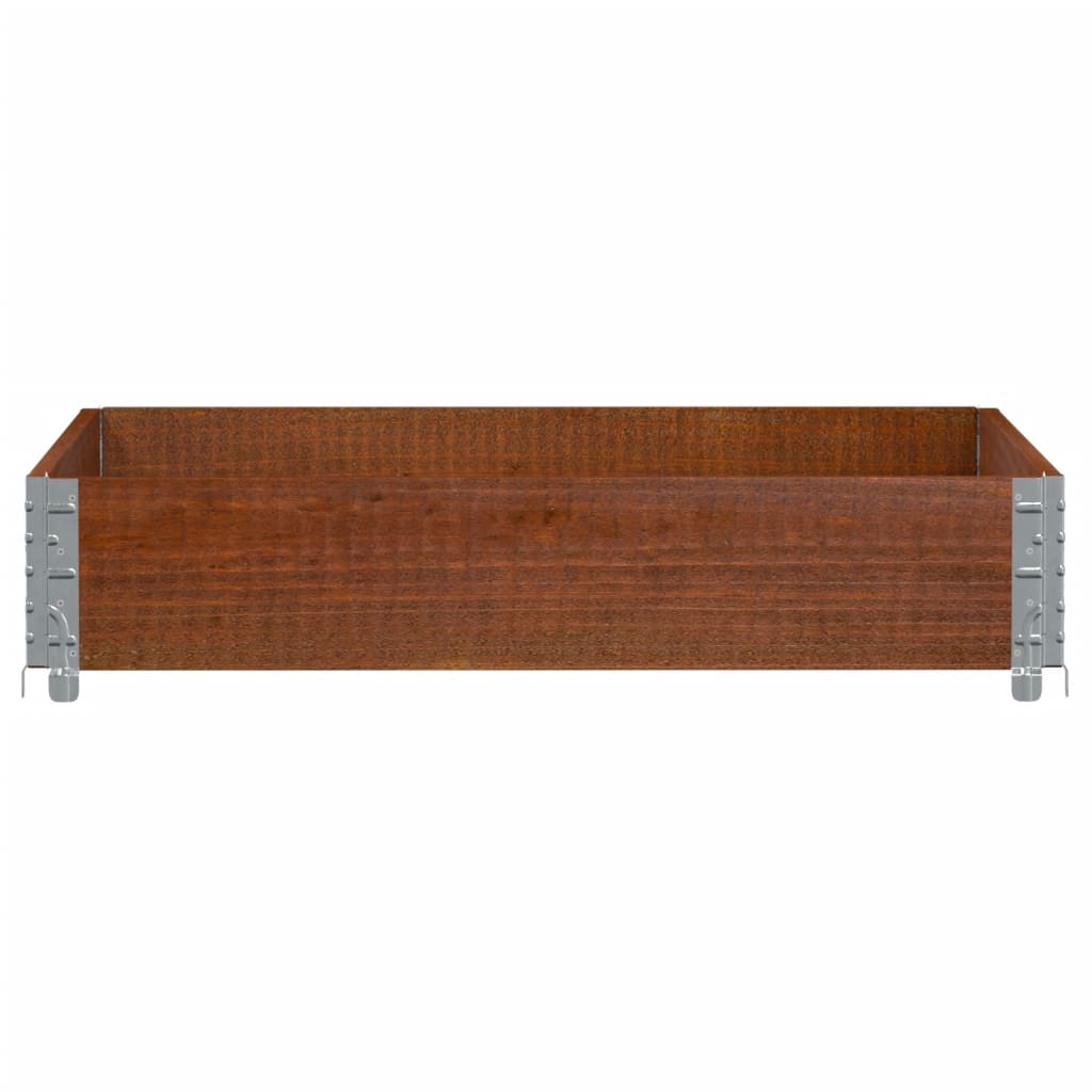 Vidaxl palletopzetrand 100x100 cm massief groenenhout bruin