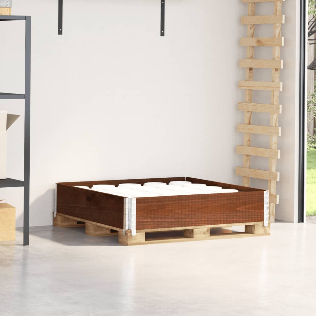 Vidaxl palletopzetrand 100x100 cm massief groenenhout bruin