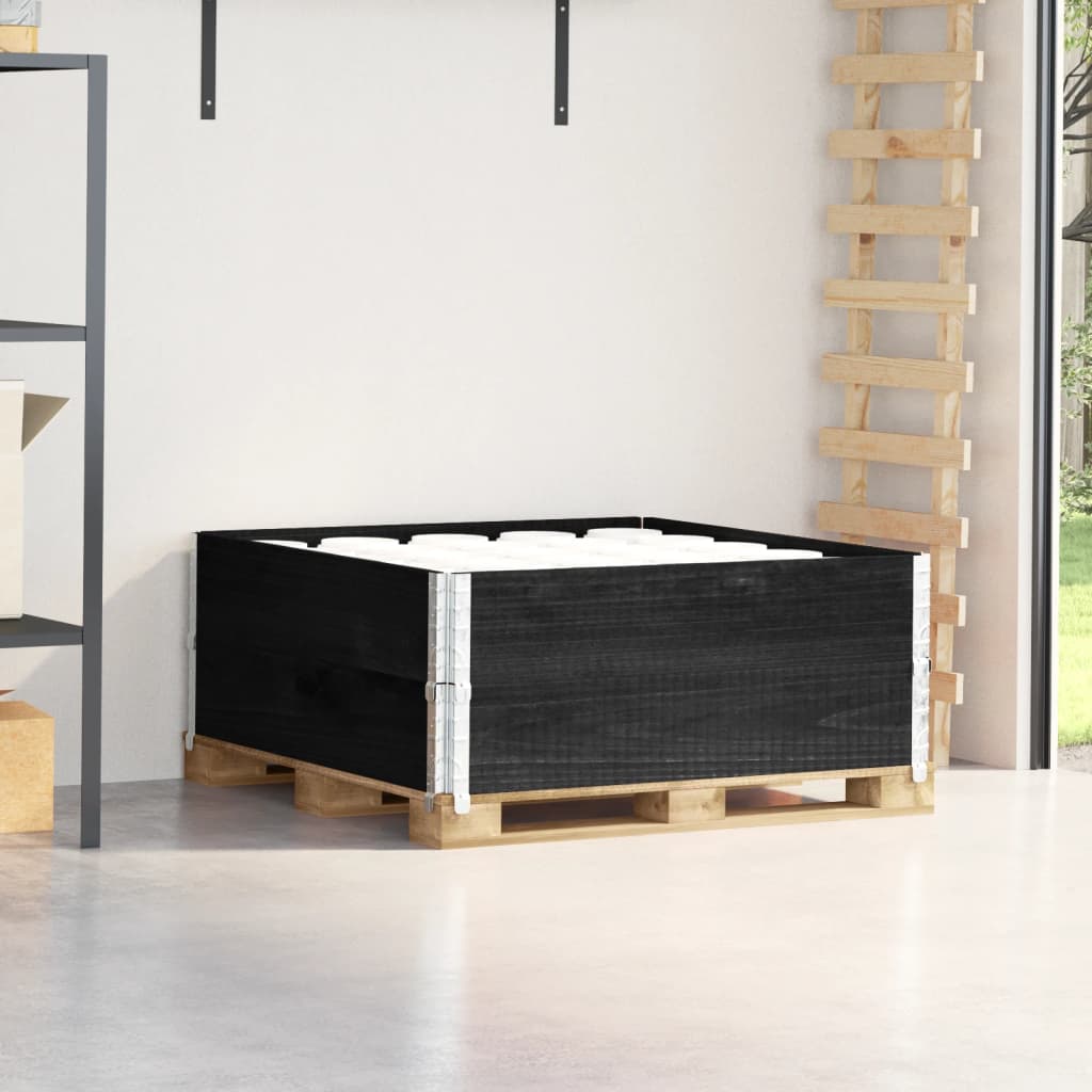 Vidaxl palletopzetranden 2 st 100x100 cm massief groenenhout zwart