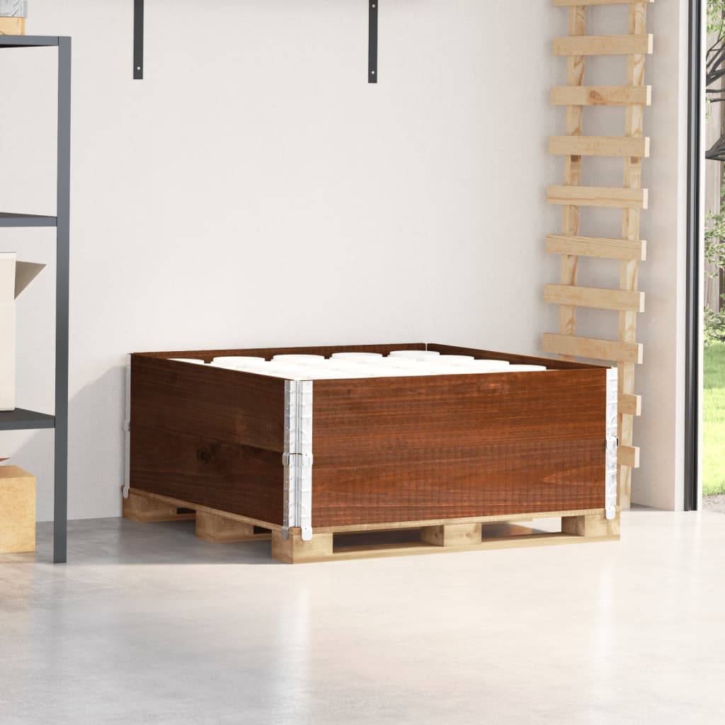 Vidaxl palletopzetranden 2 st 100x100 cm massief groenenhout bruin
