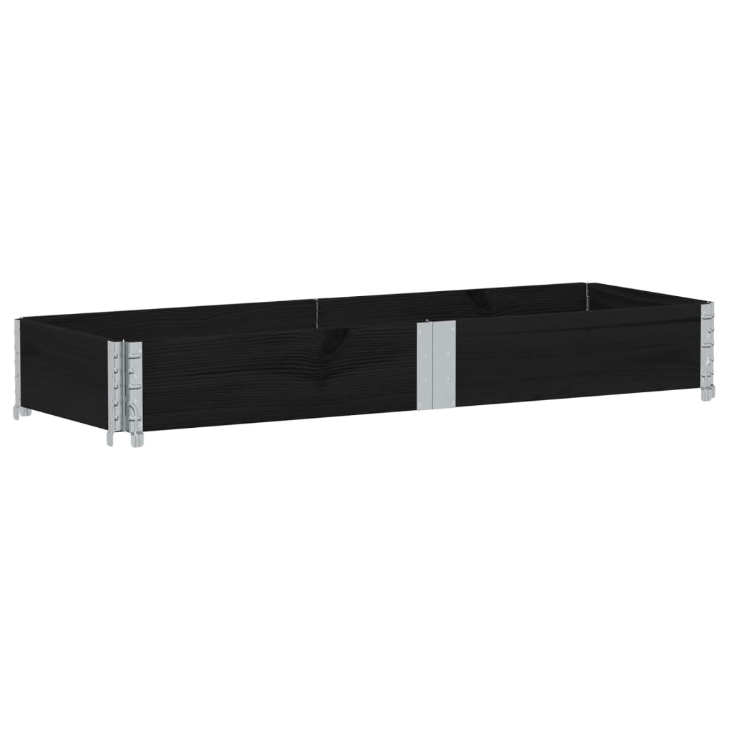 Vidaxl palletopzetrand 150x50 cm massief groenenhout zwart