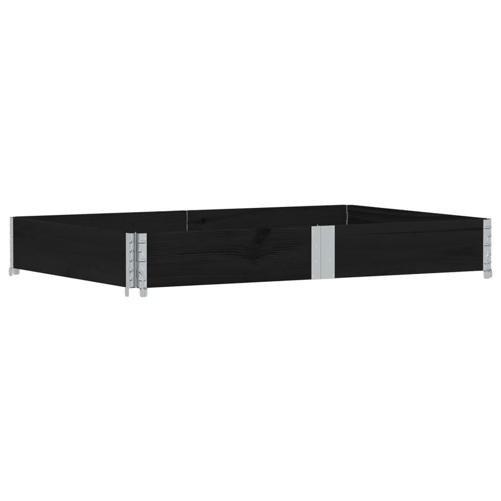 Vidaxl palletopzetrand 150x100 cm massief groenenhout zwart