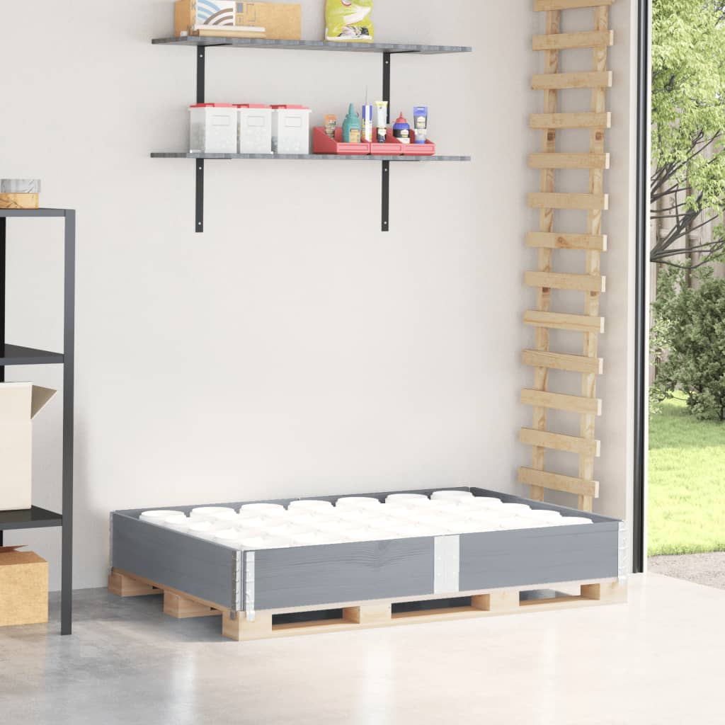 Vidaxl palletopzetrand 150x100 cm massief groenenhout grijs