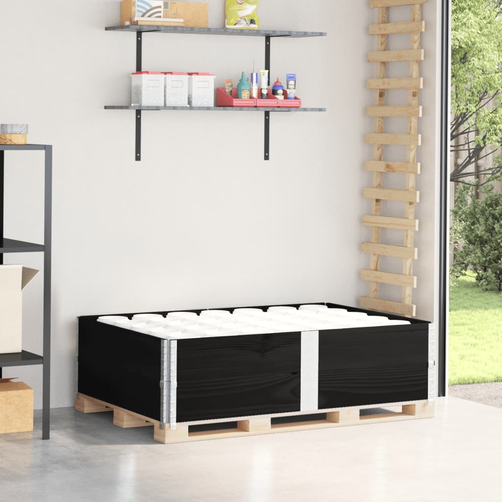Vidaxl palletopzetranden 2 st 150x100 cm massief groenenhout zwart