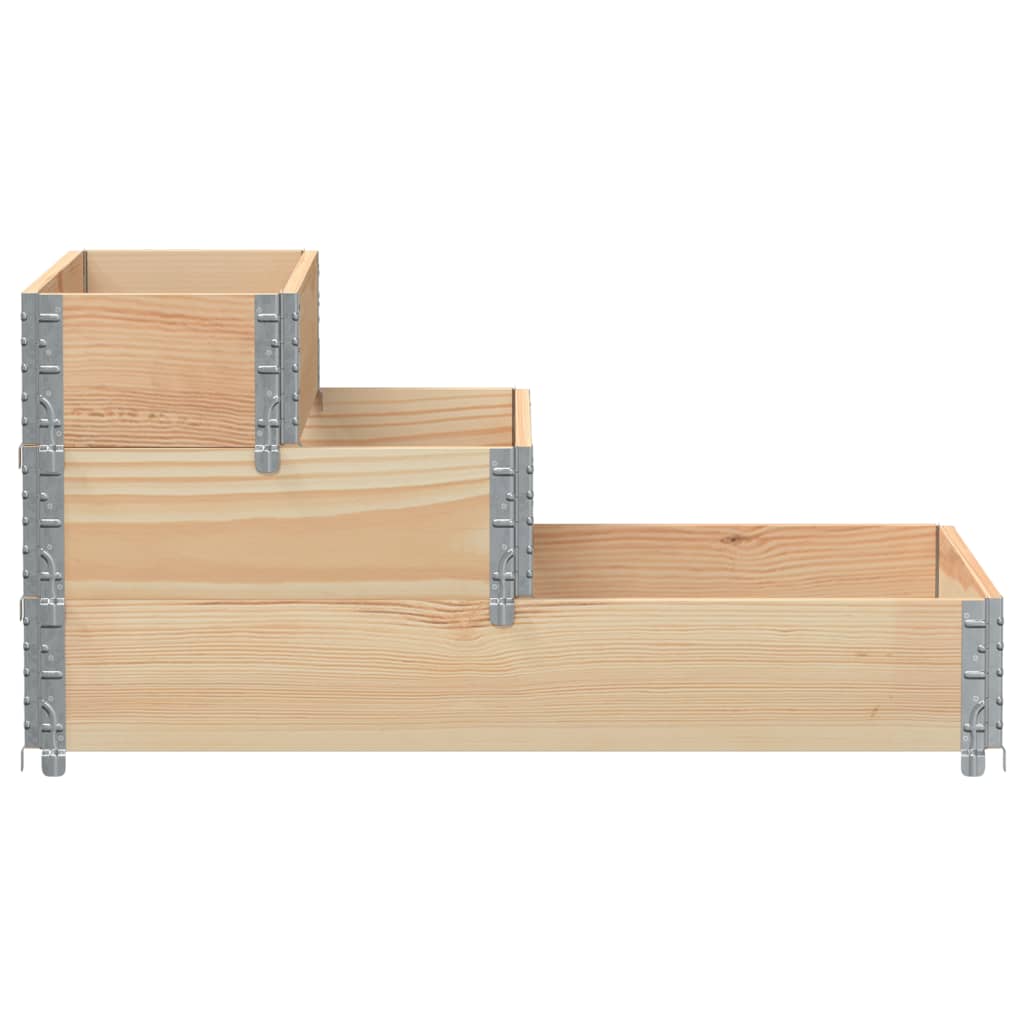 Vidaxl bestaande plantenbak 3-laags 120x80 cm massief groenhout