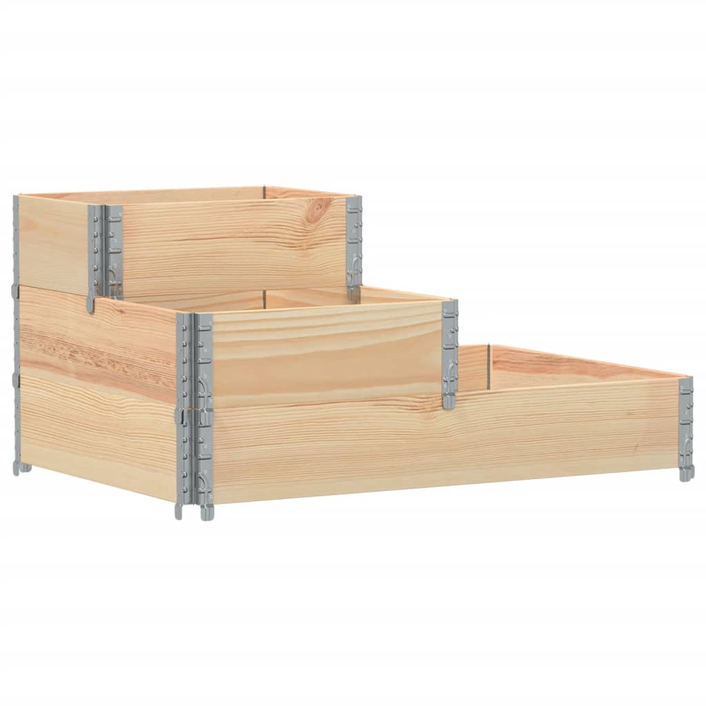 Vidaxl bestaande plantenbak 3-laags 120x80 cm massief groenhout