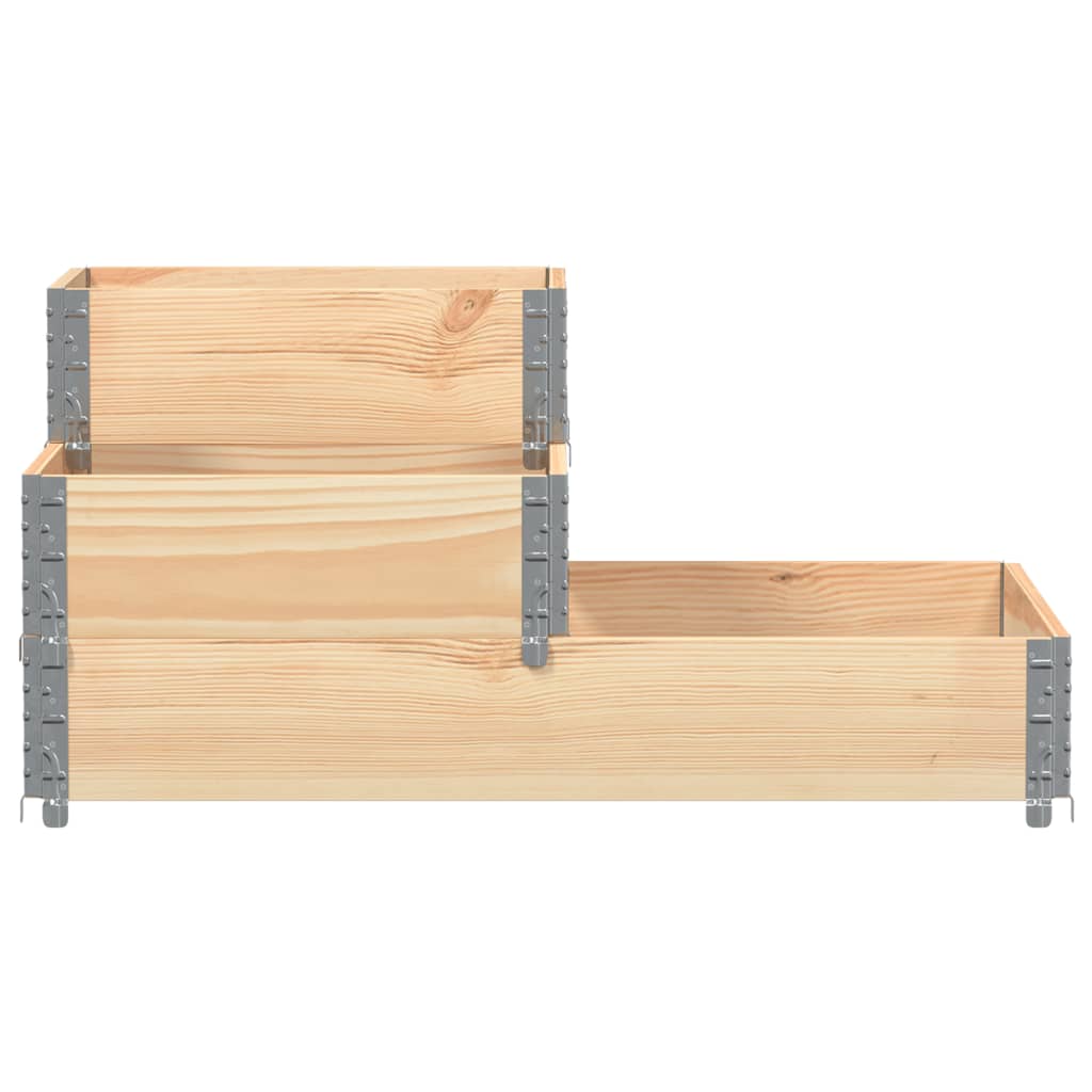 Vidaxl bestaande plantenbak 3-laags 120x80 cm massief groenhout