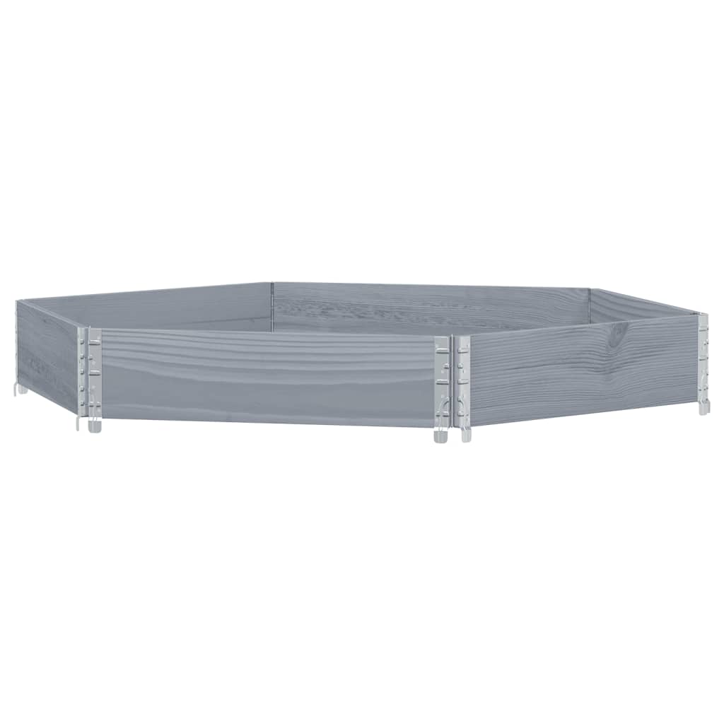 Vidaxl bovengenoemde plantenbak zeshoekig 160x160 cm groenhout grijs
