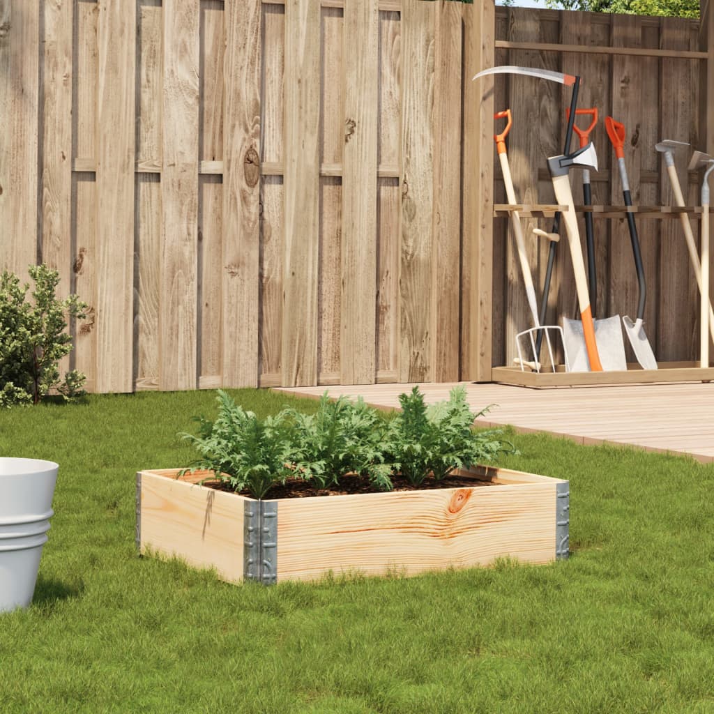 Vidaxl plantenbak 80x60 cm massief groenhout