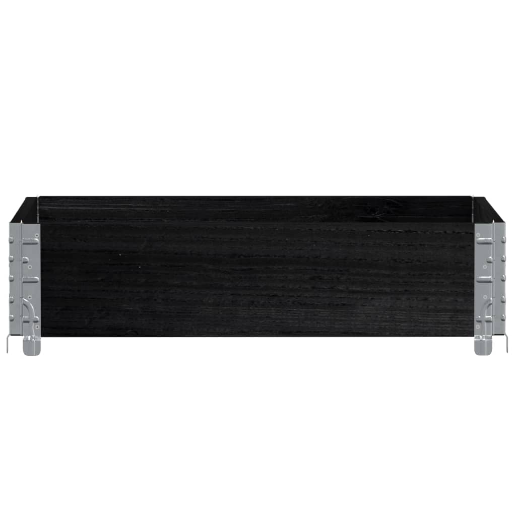 Vidaxl plantenbak 80x60 cm massief groenenhout zwart