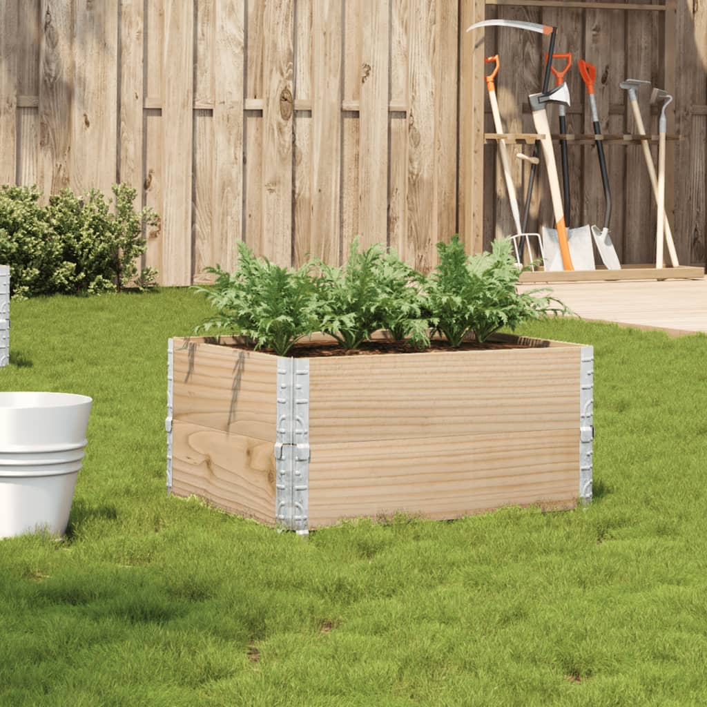 Vidaxl plantenbak 80x60 cm massief groenhout