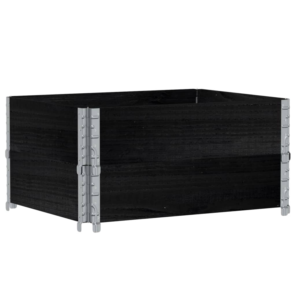 Vidaxl plantenbak 80x60 cm massief groenenhout zwart