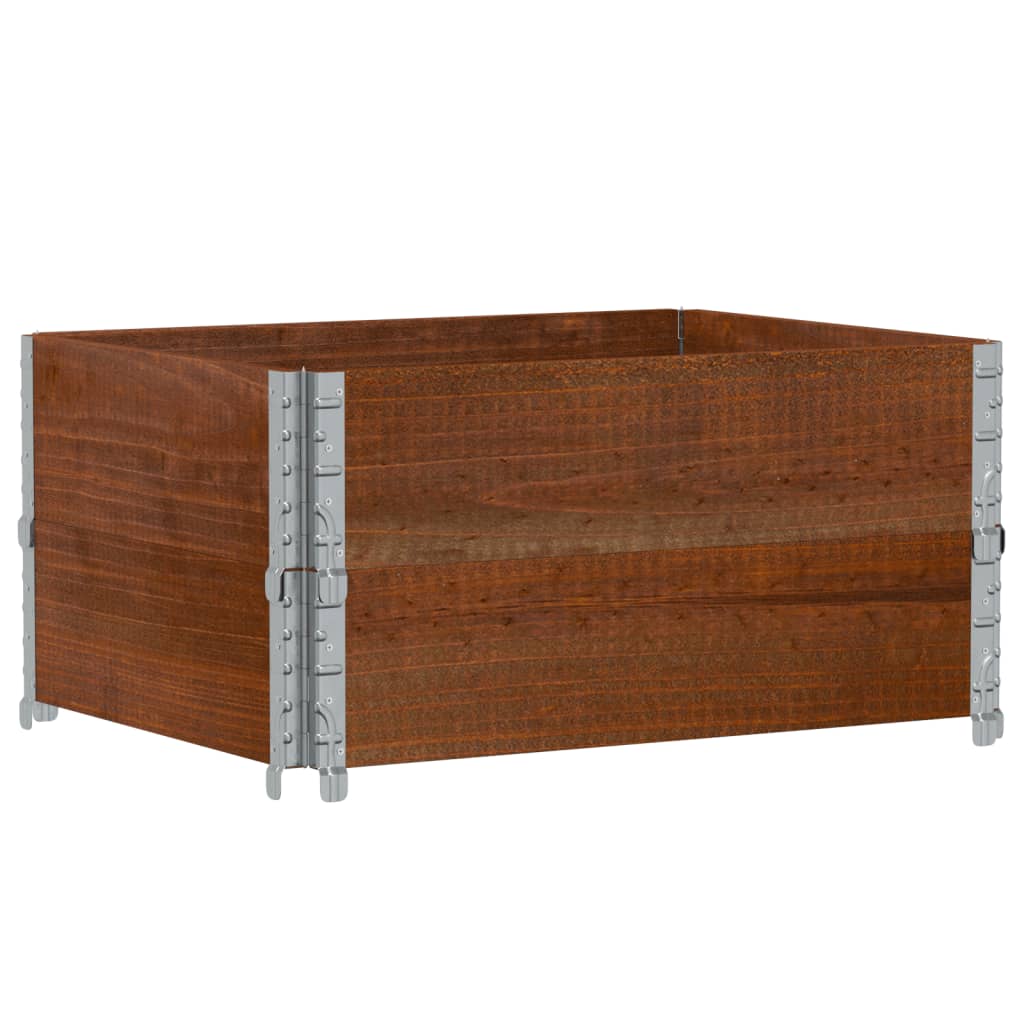 Vidaxl plantenbak 80x60 cm massief groenhout bruin
