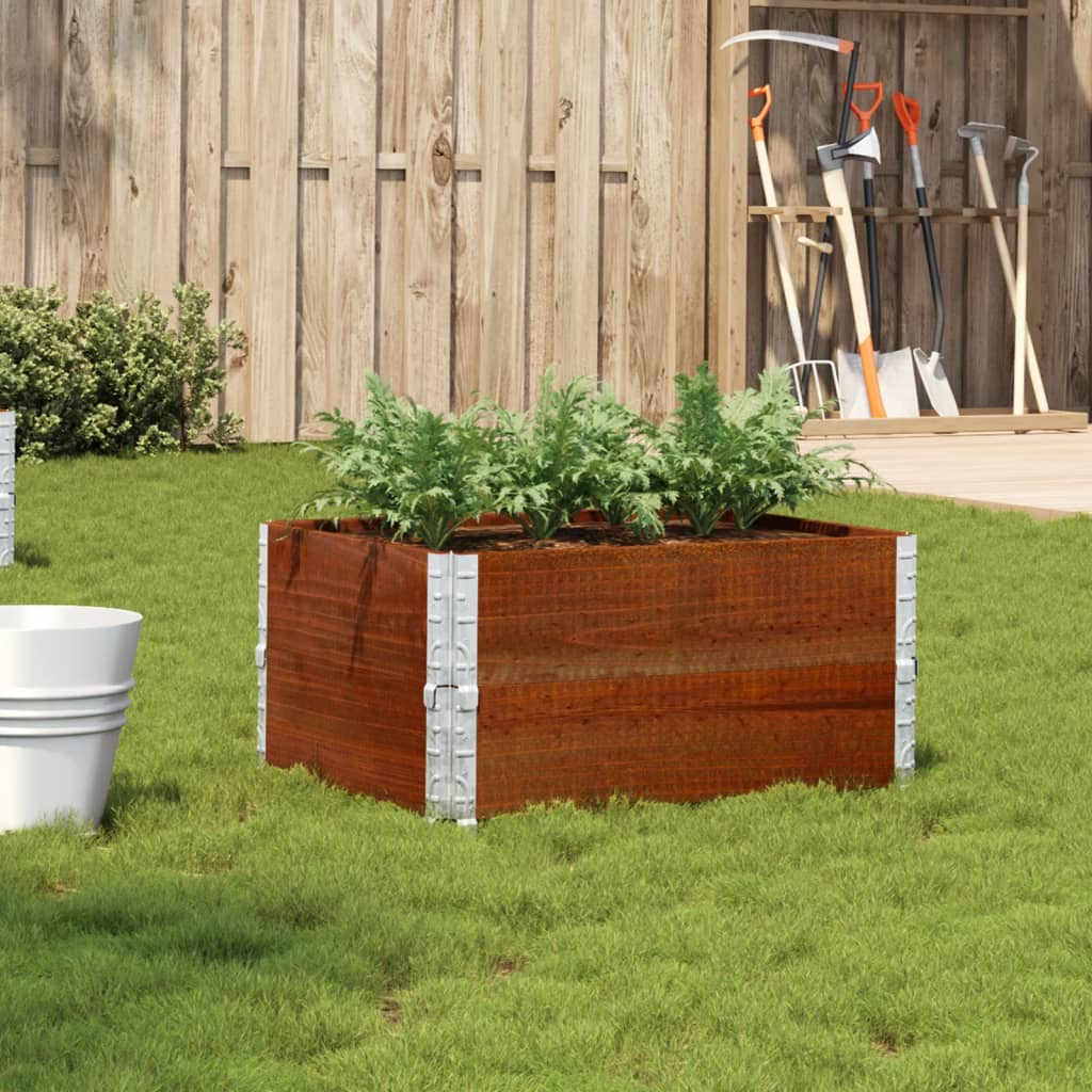 Vidaxl plantenbak 80x60 cm massief groenhout bruin