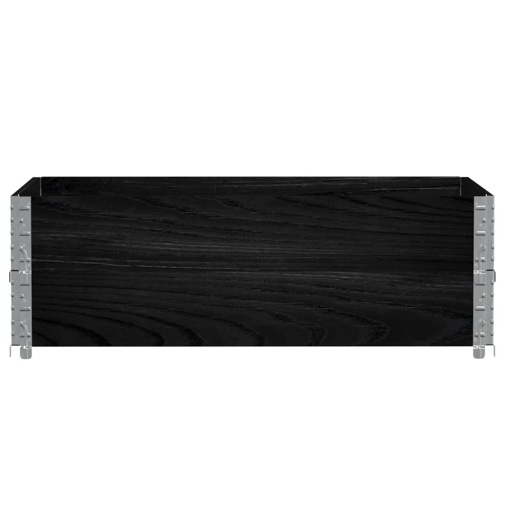 Vidaxl plantenbak 120x80 cm massief groenenhout zwart