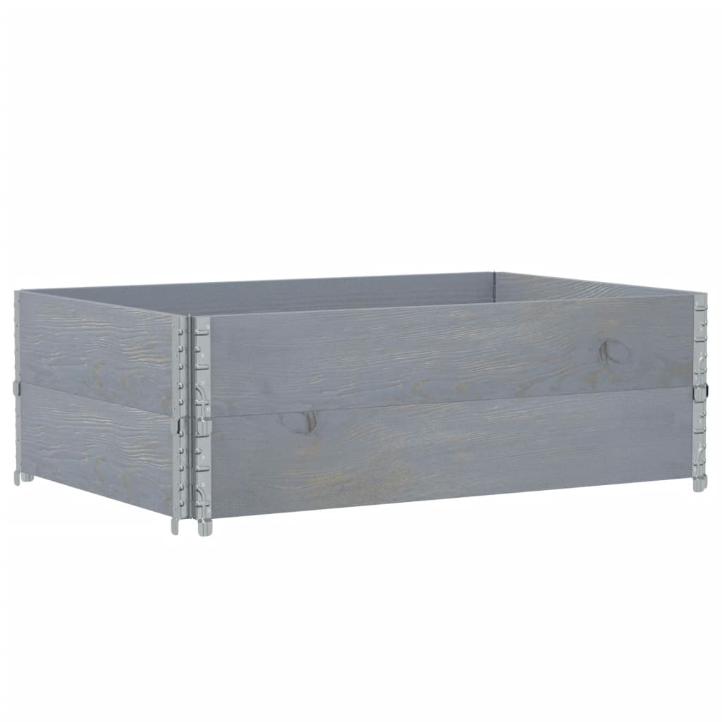 Vidaxl plantenbak 120x80 cm massief groenenhout grijs