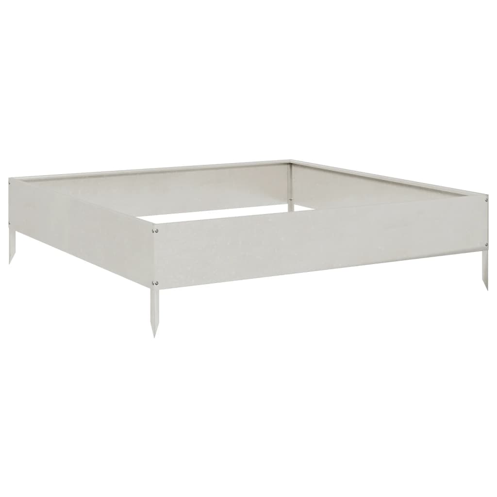Vidaxl plantenbak 100x100x26 cm roestvrijstaal