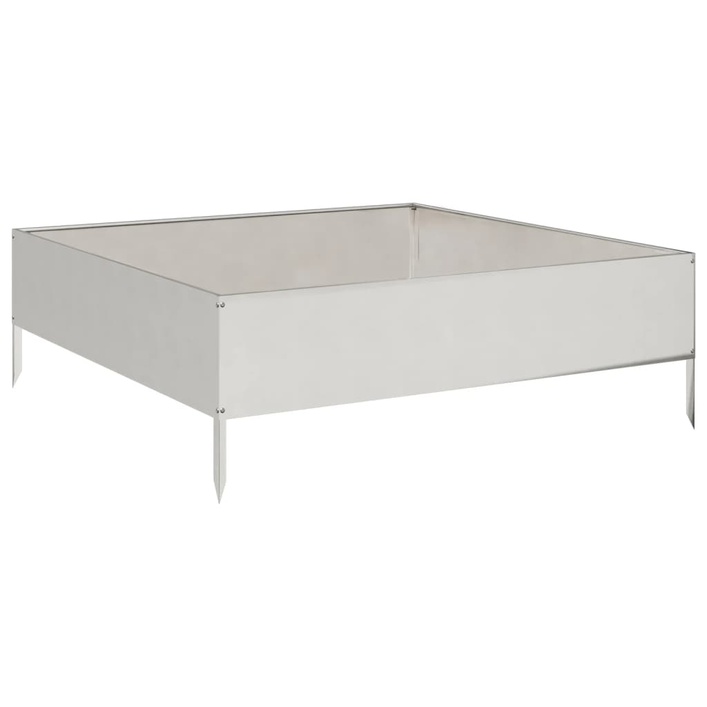 Vidaxl plantenbak 100x100x33,5 cm roestvrijstaal