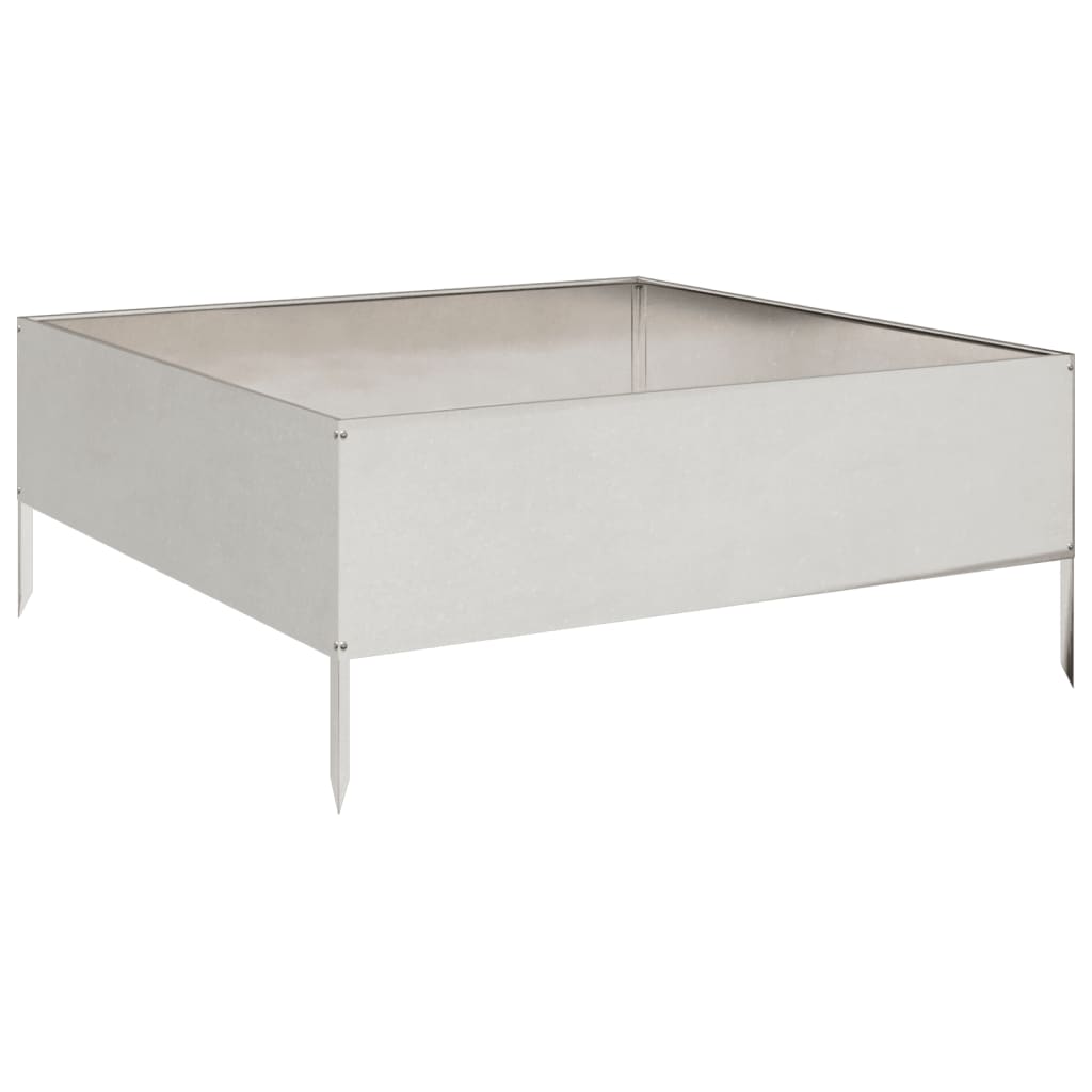 Vidaxl plantenbak 100x100x25 cm roestvrijstaal