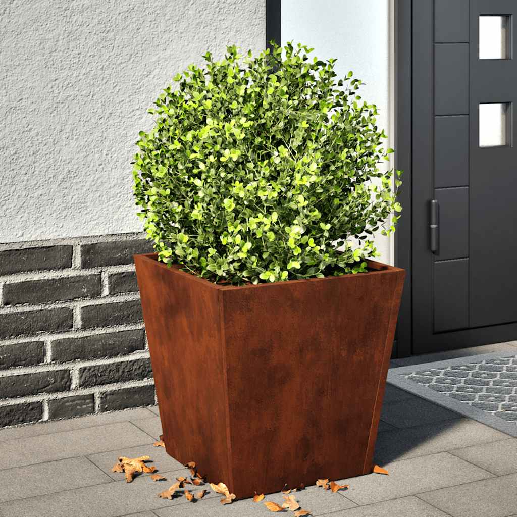 Vidaxl plantenbak 40x40x40 cm weervast staal