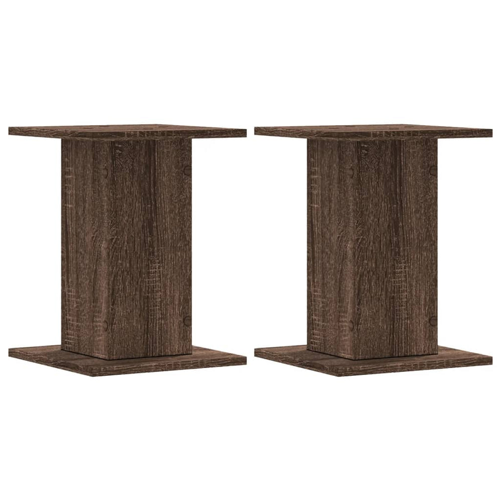 Vidaxl speakerstandaards 2 st 30x30x40 cm bewerkt hout bruin eiken